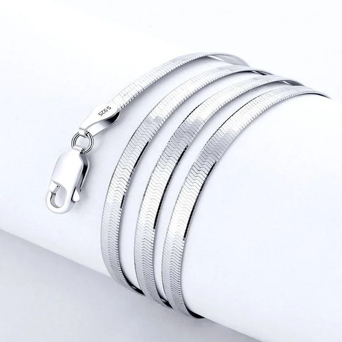 kf-S0140a8eec81d41f6908889718e774685P-925-Sterling-Silver-fine-4MM-Blade-Chain-Necklace-for-Women-Men-Luxury-wedding-party-Jewelry-Holiday