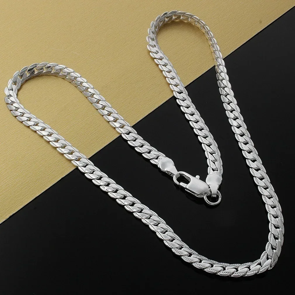 kf-S1882785892de4db094b43477eb3c3189q-Nice-925-Sterling-Silver-6MM-Full-Sideways-Chain-Necklace-For-Women-Men-Fashion-Jewelry-Sets-Wedding
