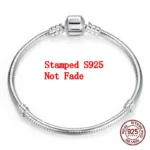 kf S5327ef9ea1224809a52dd666f17c11e4Y Handmade Original Fine Jewelry 925 Sterling Silver Charm Bracelet Soft Smooth Snake Bone Bracelets for Women