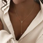 kf Sd3d3ddd58d804481a938b481ccc04ed7h S925 Sterling Silver Double Deck Circle Zircon Pendant Long O Chain Choker Necklace 2024 Spring Women