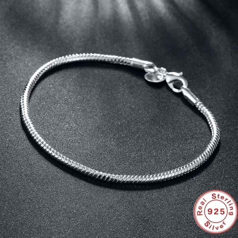 kf S46099e5687ed4870980364fed611a43es Handmade Original Fine Jewelry 925 Sterling Silver Charm Bracelet Soft Smooth Snake Bone Bracelets for Women kf S46099e5687ed4870980364fed611a43es Handmade Original Fine Jewelry 925 Sterling Silver Charm Bracelet Soft Smooth Snake Bone Bracelets for Women