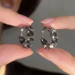 kf S5e810dde7fd245208bee51e919646653U 2023 New Fashion Trend Unique Design Elegant Exquisite Light Luxury Black Heart Zircon Earrings Women Jewelry