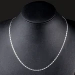 kf Sfa55ded9507042fdbe8a3834e88ac15f4 New LuxurySilver Color Special 2MM Flat Clavicle Chains Necklaces for Men Women Wedding Jewelry Christmas Gifts