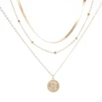 kf S2c6b6129a321459f8adf014870c7d048T 925 Sterling Silver Three Layer Round Necklace Simple Snake Chain Charm Ball Chain Party Gift For
