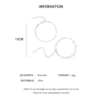 kf Sedce07dec5f746209396a8d2cf6206e1H Silver Color Sparkling Multilayer Bracelet For Women s Delicate Adjustable Geometric Wristband Temperament Wedding Accessories