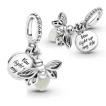 kf S78ee1c1e1efc46ad831533f91c89e766B New Firefly Charms Glow In The Dark Pendant Fit Original Bracelet For Women Jewelry Love Gifts