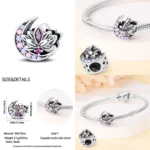 kf S1f66cd5a4b804890842af29351828aec2 2024 Original New in Romantic Retro Classic Series Lotus Charm Beads Fits Pandora Bracelet Women 925