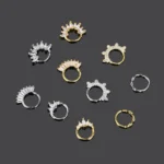 kf Sf8c93aa696674f0a8eb33187b7ac5eb3c 1pc Y2k Ear Piercing Helix Daith Tragus Hoop Earrings for Women Girls Gold Color Zirconia Cartilage