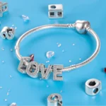 kf Se603a211f49a4a70a8fd669ed568f034r 26 A Z Alphabet Beads Silver Plated LOVE Letter Charm Fit Original Pandora Charms Bracelet Bangle