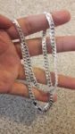 kf S04d6928f951a4812abf74c675d2193ecQ 20 60cm 6mm Silver Color luxury brand design noble Necklace Chain For Woman Men Fashion Wedding