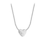 kf S06c4a9859cb44b1bbc97016f363ad66fa New 925 Sterling Silver Girls Hammer pattern Love Necklace Simple Heart shaped Pendant Women s Gift