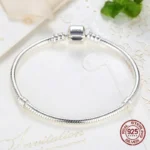 kf S5327ef9ea1224809a52dd666f17c11e4Y Handmade Original Fine Jewelry 925 Sterling Silver Charm Bracelet Soft Smooth Snake Bone Bracelets for Women