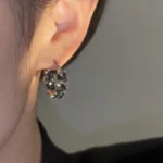 kf S5e810dde7fd245208bee51e919646653U 2023 New Fashion Trend Unique Design Elegant Exquisite Light Luxury Black Heart Zircon Earrings Women Jewelry