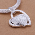 kf Sc7e8fd416caa4ad590f20e4886c99d67w 925 Sterling Silver Necklace Gorgeous Charm Fashion Heart Wedding Lady Love for Women Noble Luxury 18