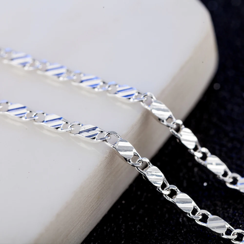 kf Sfa55ded9507042fdbe8a3834e88ac15f4 New LuxurySilver Color Special 2MM Flat Clavicle Chains Necklaces for Men Women Wedding Jewelry Christmas Gifts kf Sfa55ded9507042fdbe8a3834e88ac15f4 New LuxurySilver Color Special 2MM Flat Clavicle Chains Necklaces for Men Women Wedding Jewelry Christmas Gifts