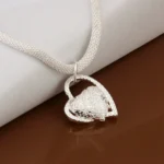 kf Sc7e8fd416caa4ad590f20e4886c99d67w 925 Sterling Silver Necklace Gorgeous Charm Fashion Heart Wedding Lady Love for Women Noble Luxury 18