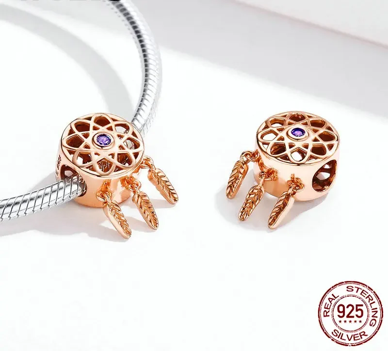 kf-S93d0305606764d86883baa703d8e7662V-WOSTU-Forever-Always-Beads-100-925-Sterling-Silver-Rose-Gold-Charm-Fit-Original-Bracelet-Pendant-DIY