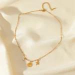 kf Sa83eee49247e491cb9920cab421d1838B EILIECK 316L Stainless Steel Starfish Shell Zircon Pendant Necklace For Women Fashion New Gift Gold Color