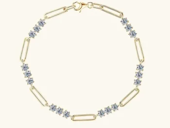 kf S9bdfdaa2d6444a57b142a54f2aff6cca3 Lnngy Certified Round 3MM Moissanite Bracelet For Women 925 Sterling Silver Adjustable Chain Bracelets Fashion Hand